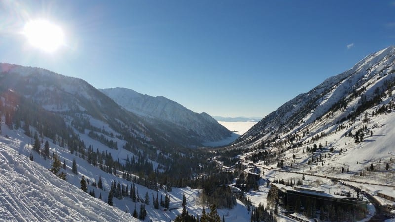 Sunshine on the ski slopes.